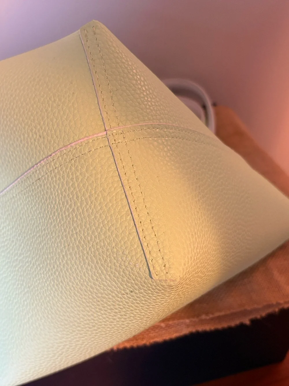 Lacoste White/Green Reversible Anna Tote - Picture 3 of 8